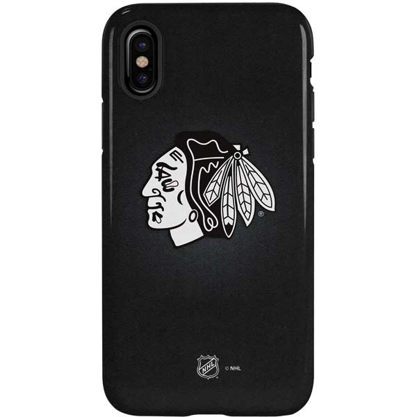 NHL Chicago Blackhawks Black Background iPhone XS Pro Case