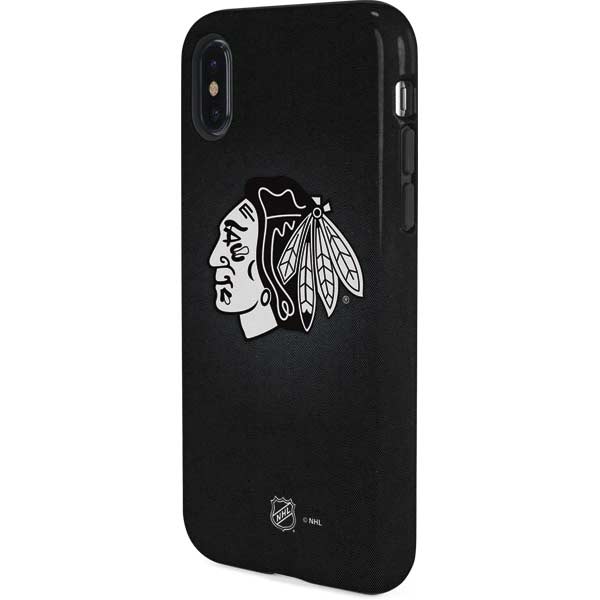NHL Chicago Blackhawks Black Background iPhone XS Pro Case