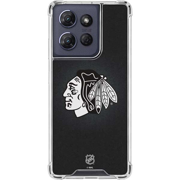 NHL Chicago Blackhawks Black Background Moto G Power 5G (2025) Clear Case