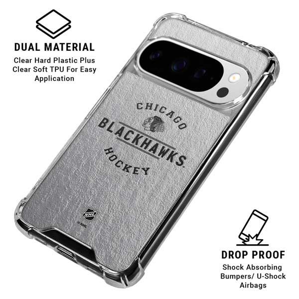 NHL Chicago Blackhawks Black Text Google Pixel 10 Pro XL Clear Case