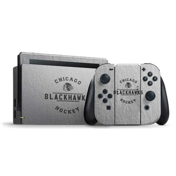 NHL Chicago Blackhawks Black Text Nintendo Skins