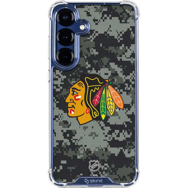 NHL Chicago Blackhawks Camo Galaxy S25 Plus Clear Case
