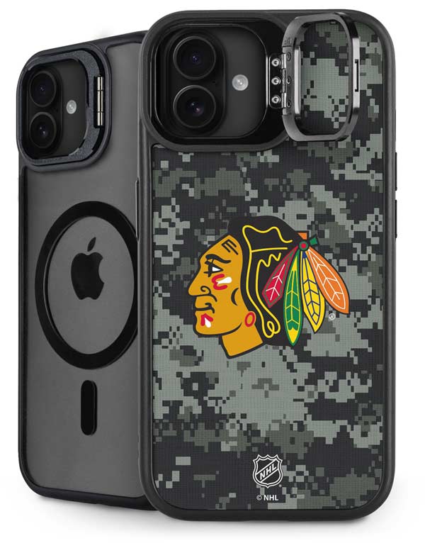 NHL Chicago Blackhawks Camo iPhone 16 Kickstand Case