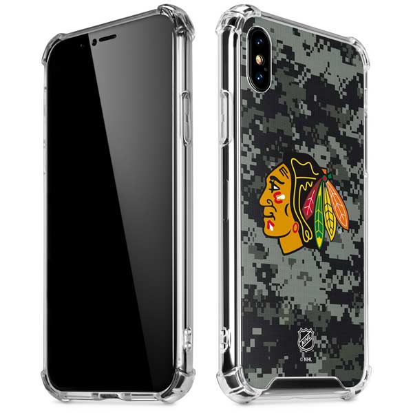 NHL Chicago Blackhawks Camo iPhone X/XS Clear Case