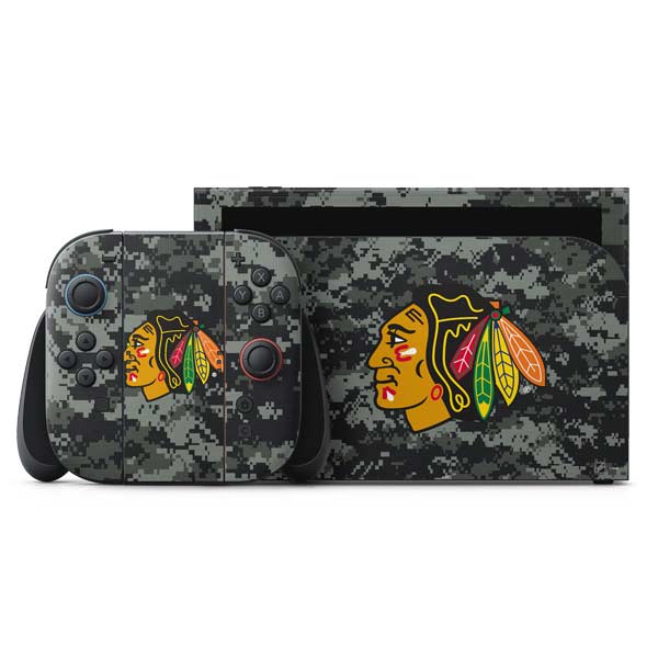 NHL Chicago Blackhawks Camo Nintendo Skins