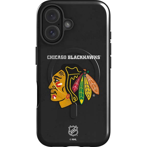 NHL Chicago Blackhawks Distressed iPhone 16 Magsafe Impact Case