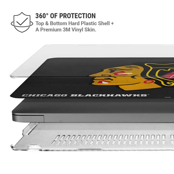 NHL Chicago Blackhawks Distressed MacBook Pro 14in (2021-24) Case plus Skin