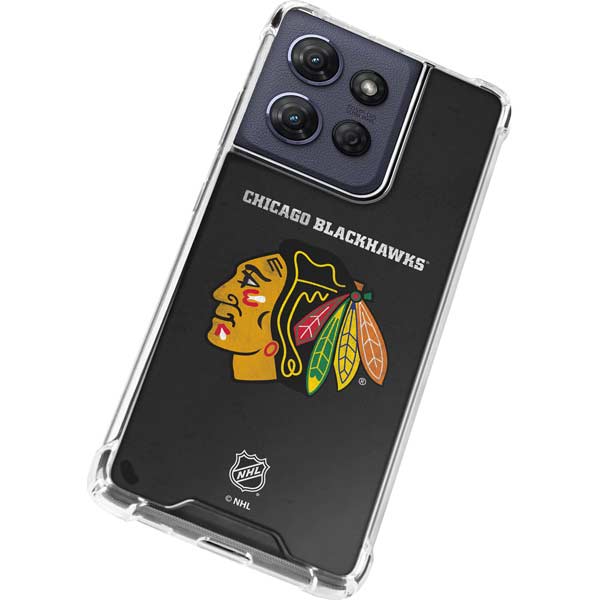 NHL Chicago Blackhawks Distressed Moto G 5G (2025) Clear Case