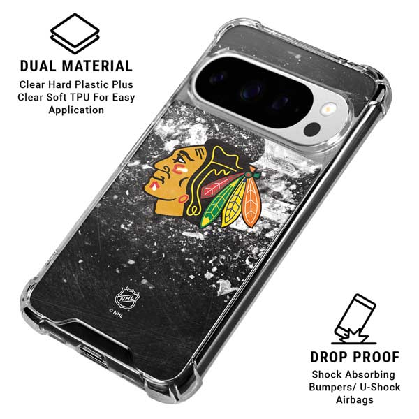 NHL Chicago Blackhawks Frozen Google Pixel 10 Pro XL Clear Case