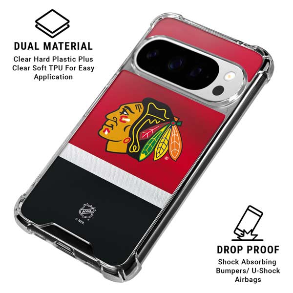 NHL Chicago Blackhawks Jersey Google Pixel 10 Pro Clear Case