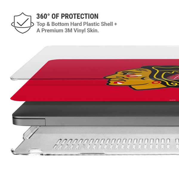 NHL Chicago Blackhawks Solid Background MacBook Pro 14in (2021-24) Case plus Skin
