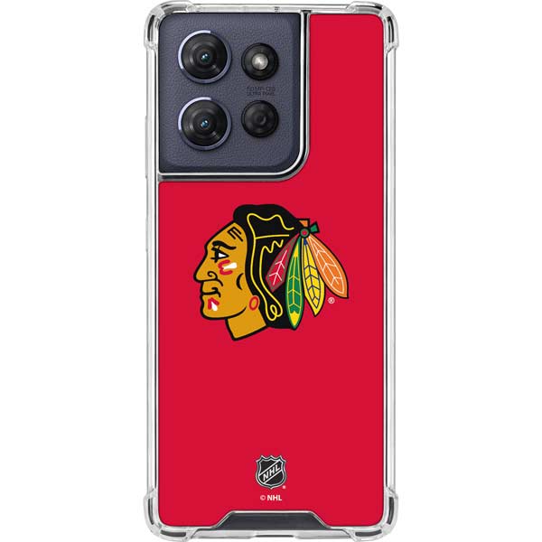 NHL Chicago Blackhawks Solid Background Moto G 5G (2025) Clear Case