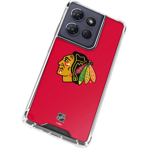 NHL Chicago Blackhawks Solid Background Moto G 5G (2025) Clear Case