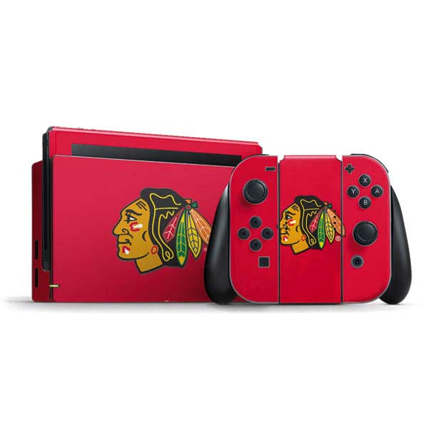 NHL Chicago Blackhawks Solid Background Nintendo Skins