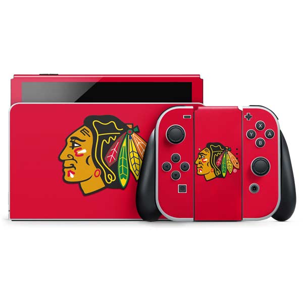 NHL Chicago Blackhawks Solid Background Nintendo Skins