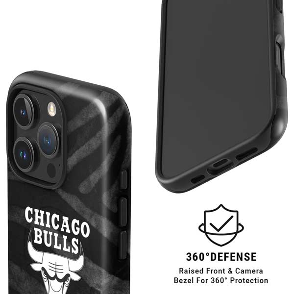 NBA Chicago Bulls Black Animal Print iPhone 16 Pro Magsafe Impact Case