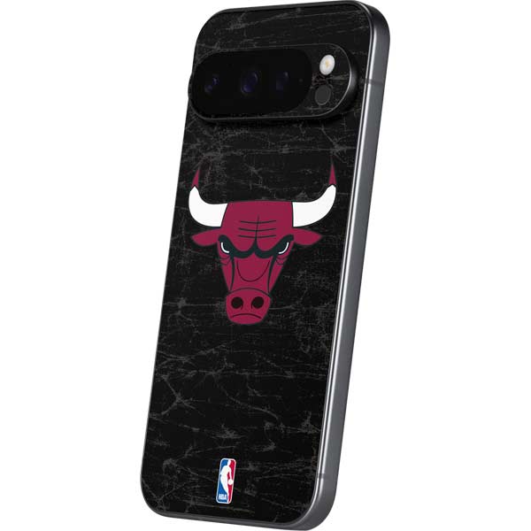 NBA Chicago Bulls Black Distressed Google Pixel 10 Pro XL Skin