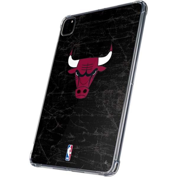 NBA Chicago Bulls Black Distressed iPad Pro 11in (2024) Clear Case