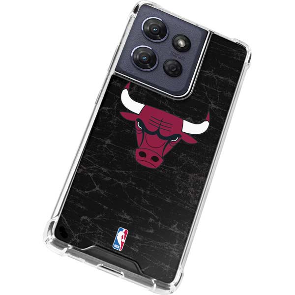 NBA Chicago Bulls Black Distressed Moto G Power 5G (2025) Clear Case