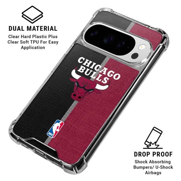 NBA Chicago Bulls Canvas Google Pixel 10 Pro XL Clear Case