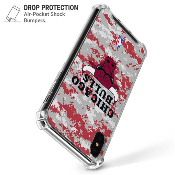 NBA Chicago Bulls Digi Camo iPhone X/XS Clear Case