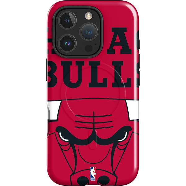 NBA Chicago Bulls Large Logo iPhone 16 Pro Max Magsafe Impact Case