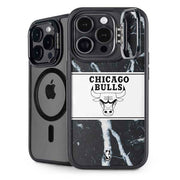 NBA Chicago Bulls Marble iPhone 14 Pro Max Kickstand Case