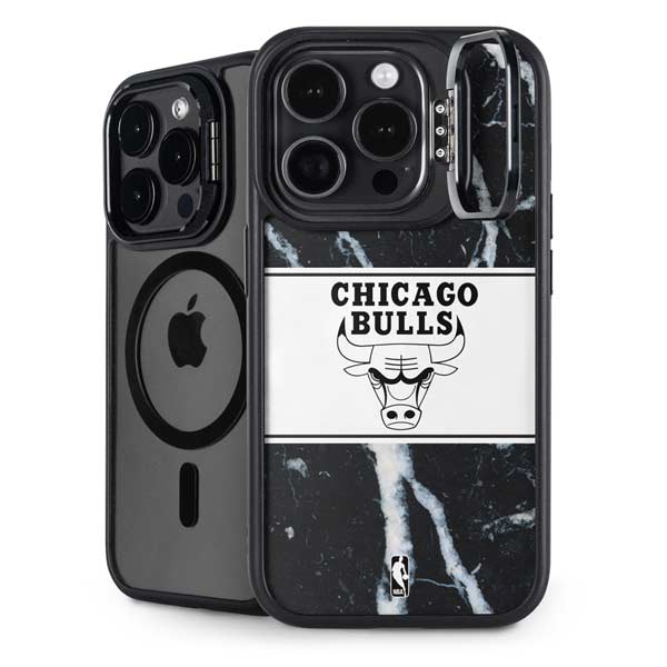 NBA Chicago Bulls Marble iPhone 14 Pro Max Kickstand Case