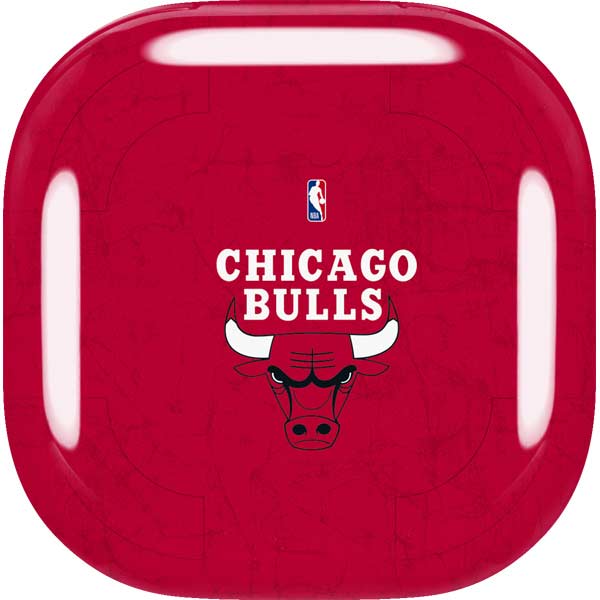 NBA Chicago Bulls Red Distressed Galaxy Buds Live Skin