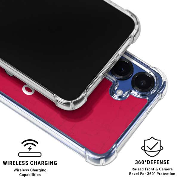 NBA Chicago Bulls Red Distressed Galaxy S25 Plus Clear Case