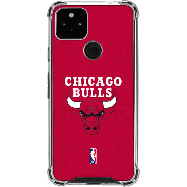 NBA Chicago Bulls Red Distressed Pixel Cases