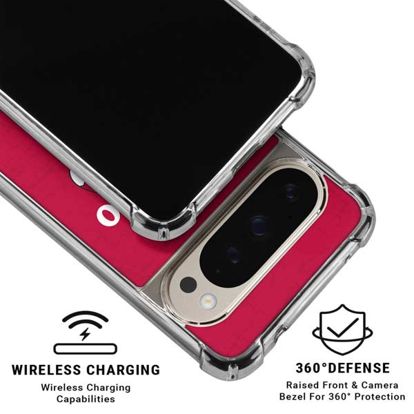 NBA Chicago Bulls Red Distressed Google Pixel 9 Pro XL Clear Case