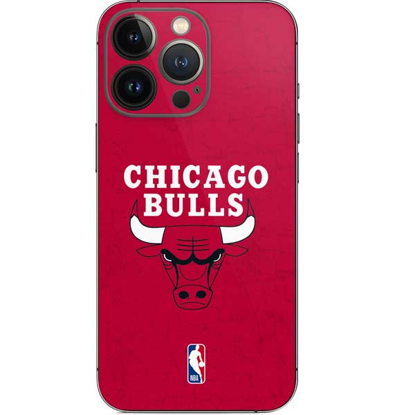 NBA Chicago Bulls Red Distressed iPhone 15 Pro Skin