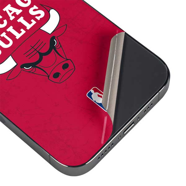 NBA Chicago Bulls Red Distressed iPhone 15 Pro Skin