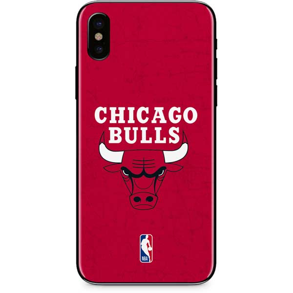 NBA Chicago Bulls Red Distressed iPhone XS Skin