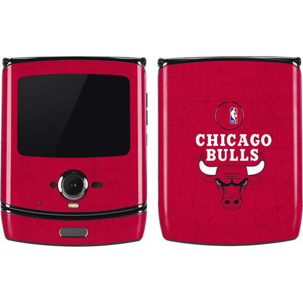 NBA Chicago Bulls Red Distressed Motorola RAZR Skin