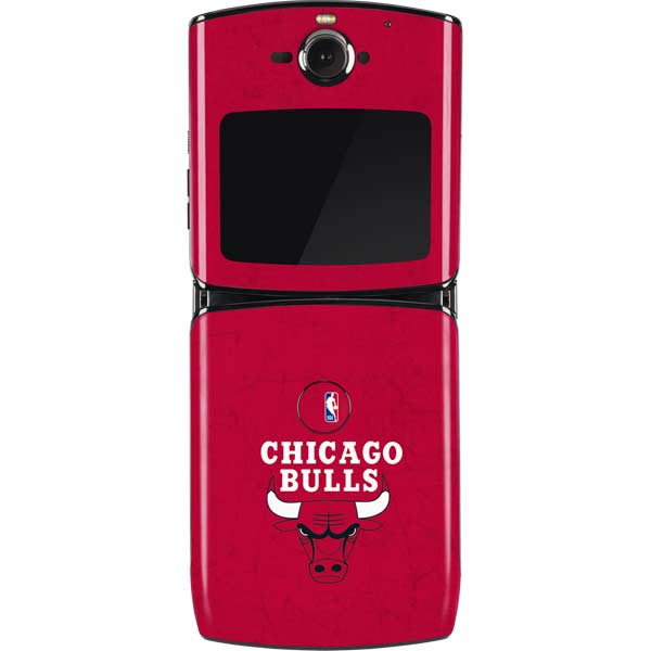 NBA Chicago Bulls Red Distressed Motorola RAZR Skin