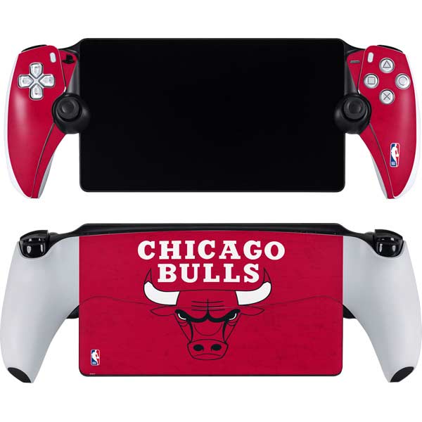 NBA Chicago Bulls Red Distressed PlayStation Portal Remote Player Skin