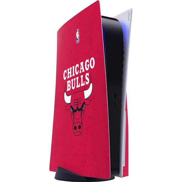 NBA Chicago Bulls Red Distressed PS5 Console Skin