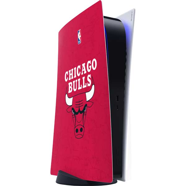 NBA Chicago Bulls Red Distressed PS5 Digital Edition Console Skin