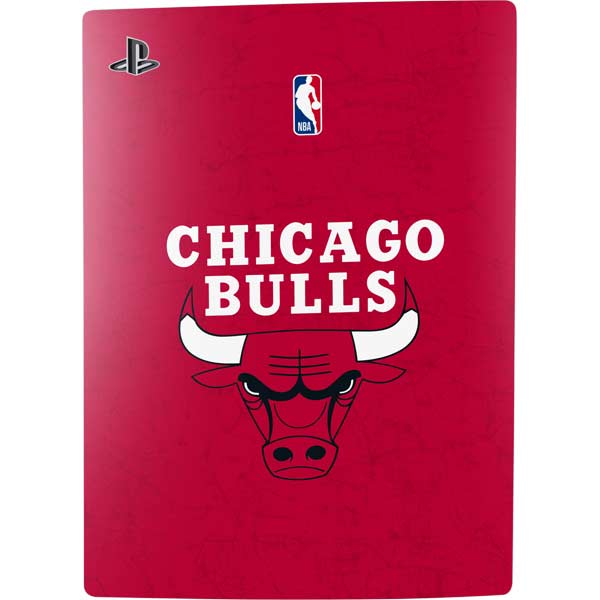 NBA Chicago Bulls Red Distressed PS5 Digital Edition Console Skin