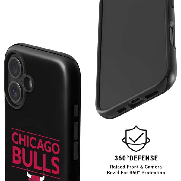 NBA Chicago Bulls Standard - Black iPhone 16 Magsafe Impact Case