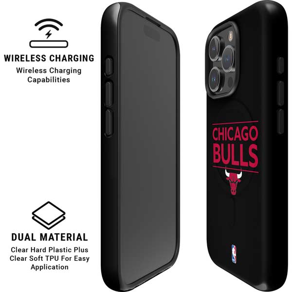 NBA Chicago Bulls Standard - Black iPhone 16 Pro Max Magsafe Impact Case