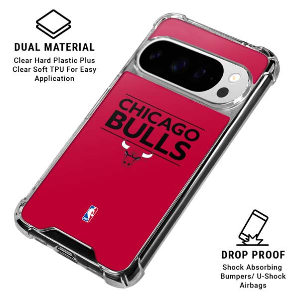 NBA Chicago Bulls Standard - Red Google Pixel 10 Pro XL Clear Case