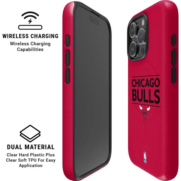 NBA Chicago Bulls Standard - Red iPhone 16 Pro Max Magsafe Impact Case