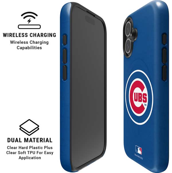 MLB Chicago Cubs - Solid Distressed iPhone 16 Magsafe Impact Case