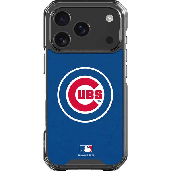 MLB Chicago Cubs - Solid Distressed iPhone 17 Pro Clear Case