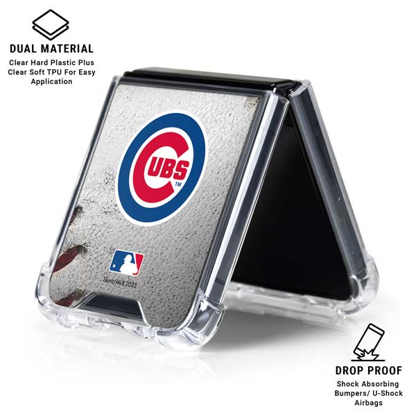 MLB Chicago Cubs Game Ball Galaxy Z Flip7 Clear Case