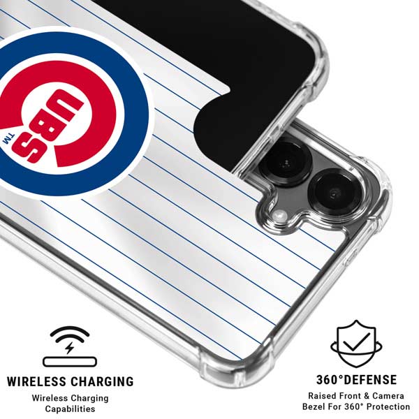 MLB Chicago Cubs Home Jersey Galaxy S26 Plus Clear Case