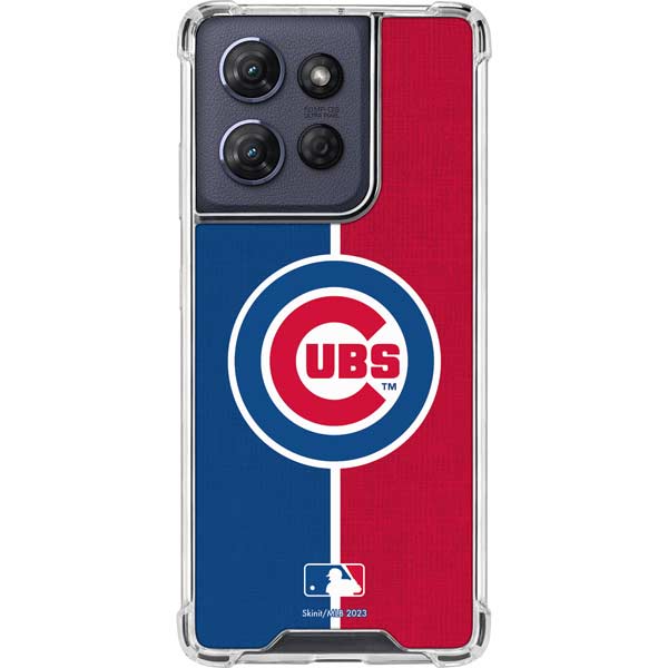 MLB Chicago Cubs Split Moto G Play 5G (2025) Clear Case